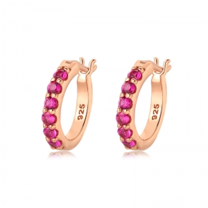 colorful zircons good quality gold hoop earrings