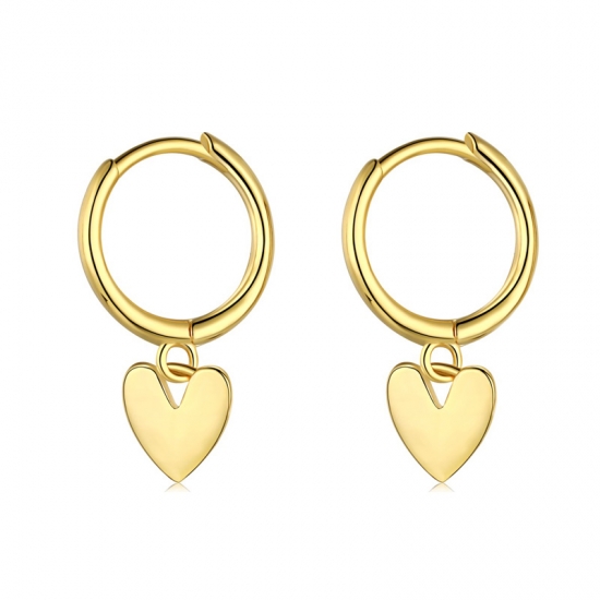 triple hoop gold earrings