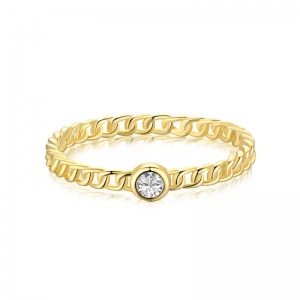 chain link ring gold