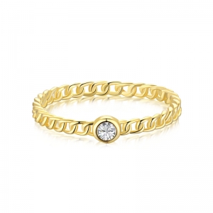 chain link ring gold