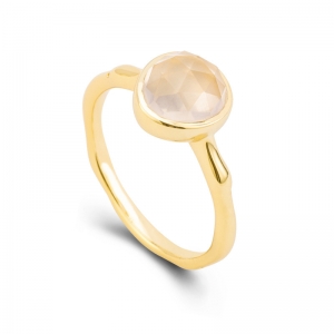 natural rose quartz ring