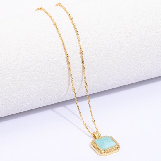 healing stone necklace gold plated