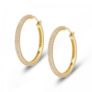 pave hoop earrings