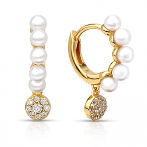 pearl diamond dangle earrings