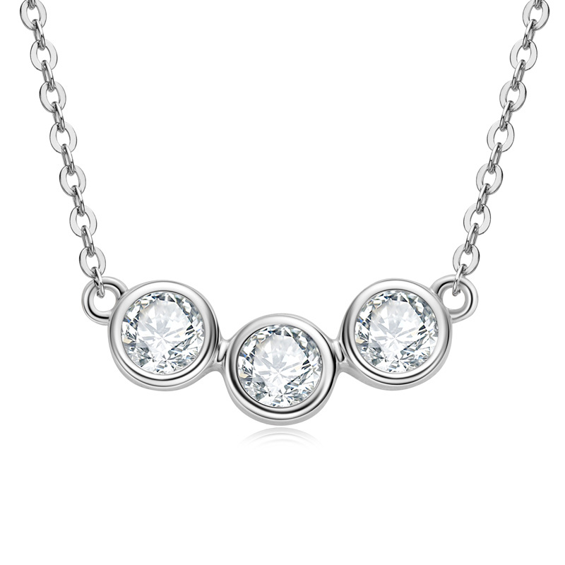sterling silver moissanite necklace
