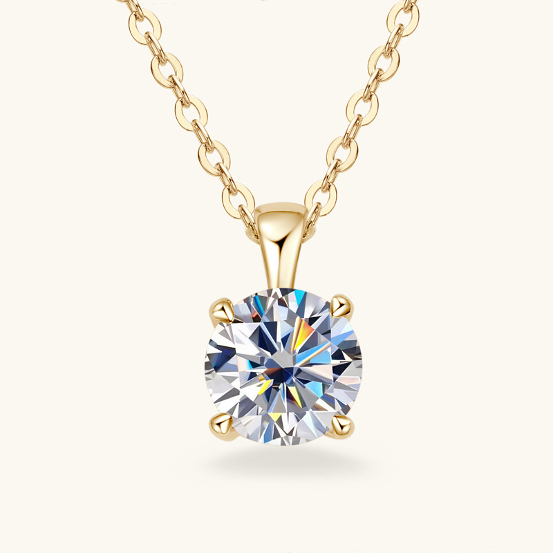 sterling silver moissanite necklace