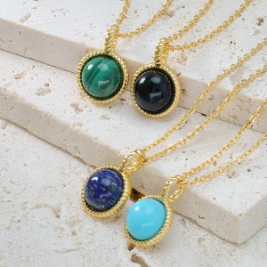 turquoise cabochon necklace