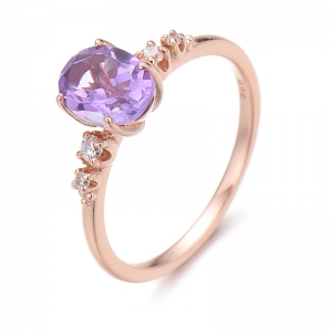 oval amethyst engagement ring