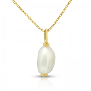 baroque pearl pendant silver