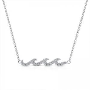 silver wave necklace