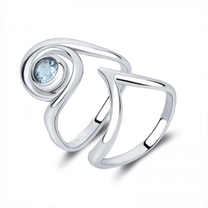 silver wave ring