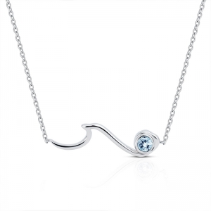 silver wave necklace