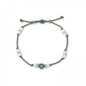 peridot daisy pearl bracelet