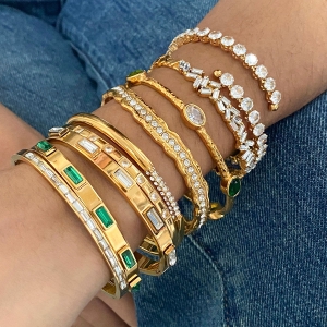 Zircon Stone Bangles