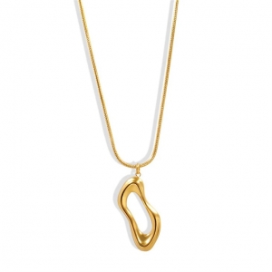 Irregular Circle Pendant Necklace