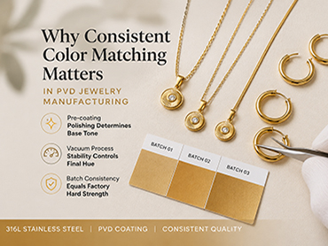 Why Consistent Color Matching Matters in PVD Jewelry Manufacturing