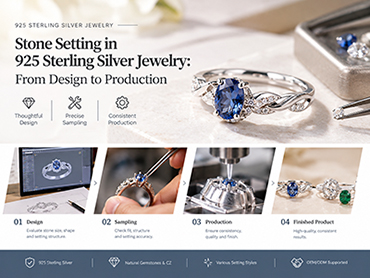 Stone Setting in 925 Sterling Silver Jewelry: From Design to Production